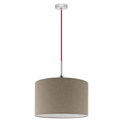 Eglo - LED-hanglamp aan kabel TUNJA 1xE27/60W/230V taupe