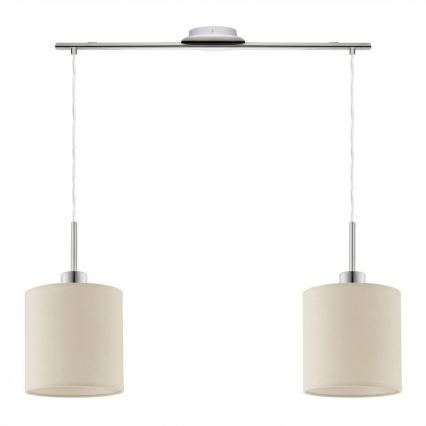 Eglo - LED-hanglamp aan kabel TUNJA 2xE27/60W/230V crème