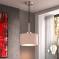 Eglo - LED hanglamp aan snoer TUNJA 1xE27/60W/230V Ø 20 cm beige/zwart