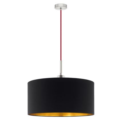 Eglo - LED hanglamp met kabel TUNJA 1xE27/60W/230V zwart