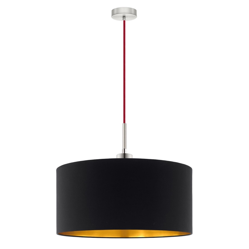 Eglo - LED hanglamp met kabel TUNJA 1xE27/60W/230V zwart