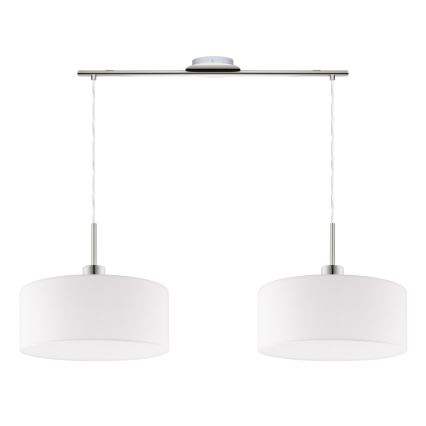 Eglo - LED Hanglamp aan kabel TUNJA 2xE27/60W/230V wit