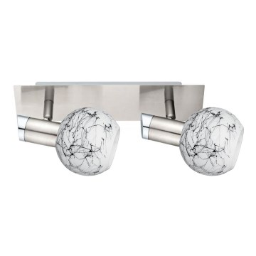 Eglo - LED Inbouwspot MY CHOICE 2xE14/4W/230V mat chroom/wit/zwart