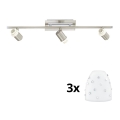 Eglo - LED Inbouwspot MY CHOICE 3xE14/40W/230V mat chroom/wit