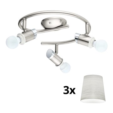 Eglo - LED Inbouwspot MY CHOICE 3xE14/4W/230V mat chroom/crème