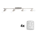 Eglo - LED Inbouwspot MY CHOICE 4xE14/4W/230V mat chroom/wit