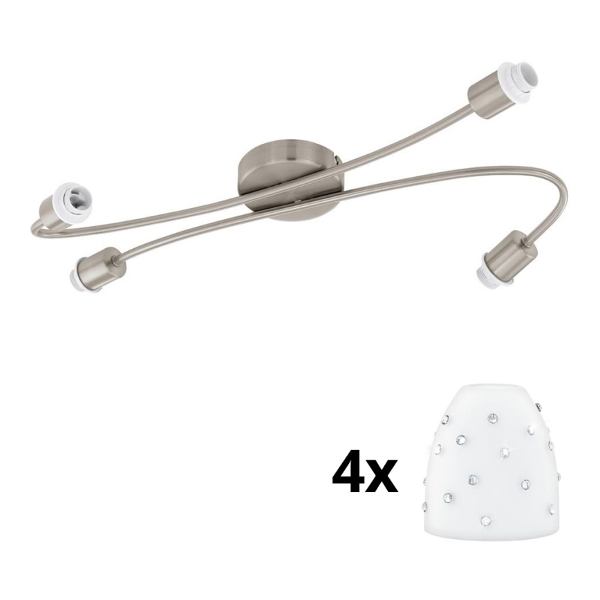 Eglo - LED Inbouwspot MY CHOICE 4xE14/4W/230V mat chroom/wit