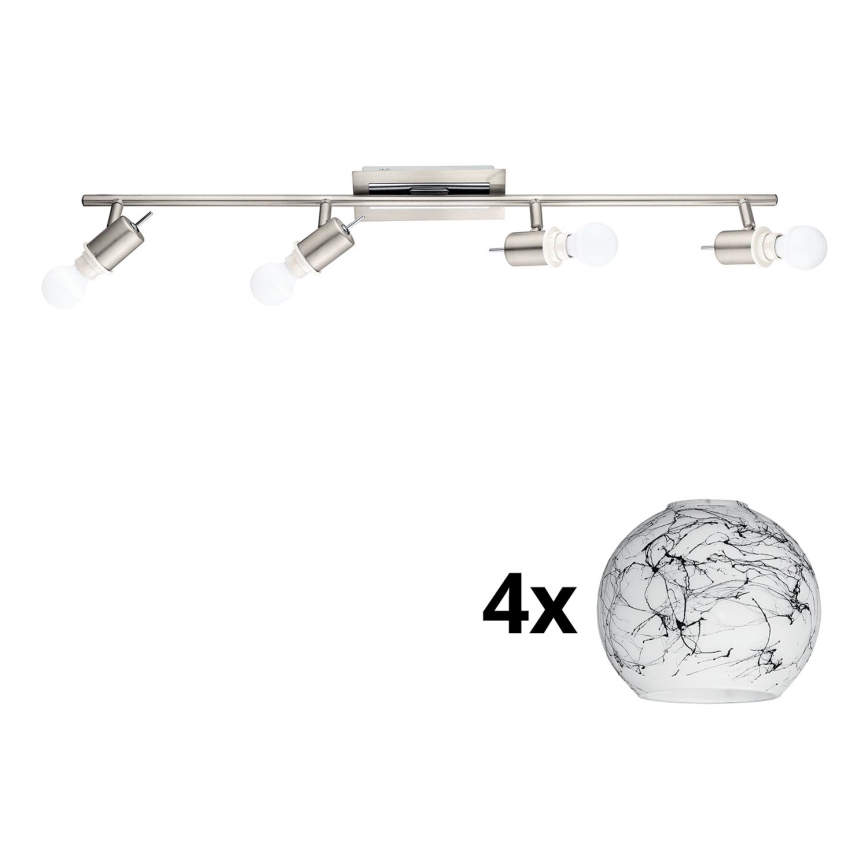 Eglo - LED Inbouwspot MY CHOICE 4xE14/4W/230V mat chroom/wit/zwart