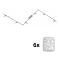 Eglo - LED Inbouwspot MY CHOICE 6xE14/4W/230V mat chroom/wit
