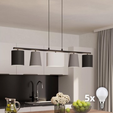 Eglo - LED-kroonluchter aan kabel 5xE14/25W/230V