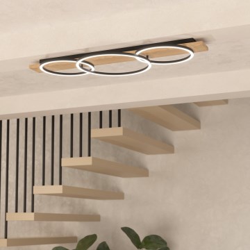 Eglo - LED Plafondlamp 3xLED/12W/230V 3000K beige/zwart
