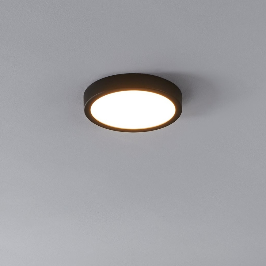 Eglo - LED Plafondlamp met sensor LED/17W/230V 3000K zwart