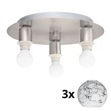 Eglo - LED Plafondlamp MY CHOICE 3xE14/4W/230V chroom/wit/zwart