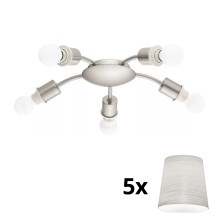 Eglo - LED Plafondlamp MY CHOICE 5xE14/4W/230V  chroom/crème