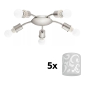 Eglo - LED Plafondlamp MY CHOICE 5xE14/4W/230V mat chroom/wit