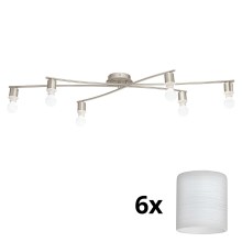 Eglo - LED Plafondlamp MY CHOICE 6xE14/4W/230V  chroom/wit