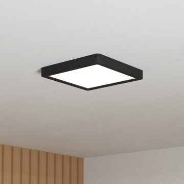 Eglo - LED plafondlamp voor badkamer, 10,5W/230V, 2700/4000/6500K, 22x22 cm, IP44, zwart