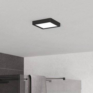Eglo - LED plafondlamp voor badkamer LED/7W/230V 15x15 cm IP44 zwart