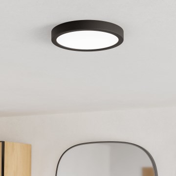 Eglo - LED plafondlamp voor de badkamer LED/11,5W/230V 2700/4000/6500K Ø 21,1 cm IP44 zwart