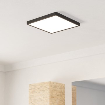 Eglo - LED-plafondlamp voor de badkamer LED/13W/230V 2700/4000/6500K 29x29 cm IP44 zwart