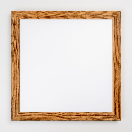 Eglo - LED RGB Dimbaar bevestigd lichtpaneel SALOBRENA-C WOOD LED/30,5W/230V 2700-6500K 64x64 cm bruin + afstandsbediening