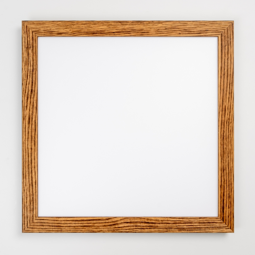 Eglo - LED RGB Dimbaar bevestigd lichtpaneel SALOBRENA-C WOOD LED/30,5W/230V 2700-6500K 64x64 cm bruin + afstandsbediening