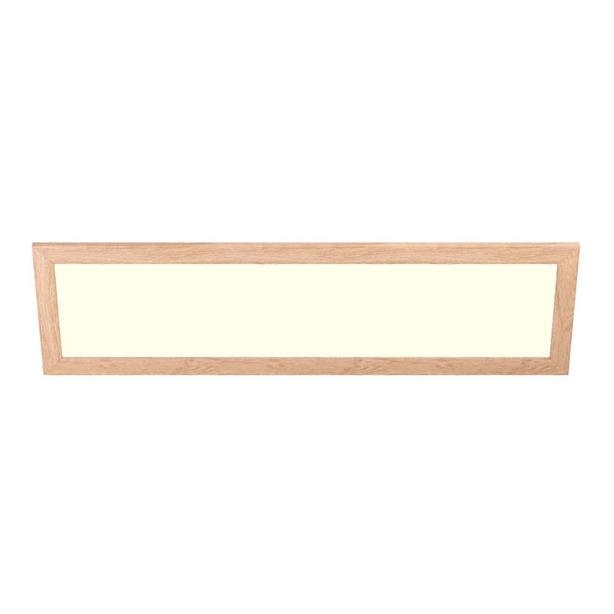 Eglo - LED RGBW Dimbaar Bevestigd/inbouw panel SALOBRENA-C WOOD LED/34W/230V 2700-6500K 34x124 cm bruin + afstandsbediening