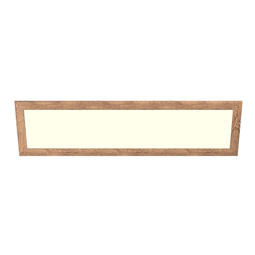 Eglo - LED RGBW Dimbaar Bevestigd/inbouw panel SALOBRENA-C WOOD LED/34W/230V 2700-6500K 34x124 cm bruin + afstandsbediening
