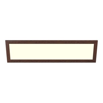 Eglo - LED RGBW Dimbaar Bevestigd/inbouw panel SALOBRENA-C WOOD LED/34W/230V 2700-6500K 34x124 cm donkerbruin + afstandsbediening