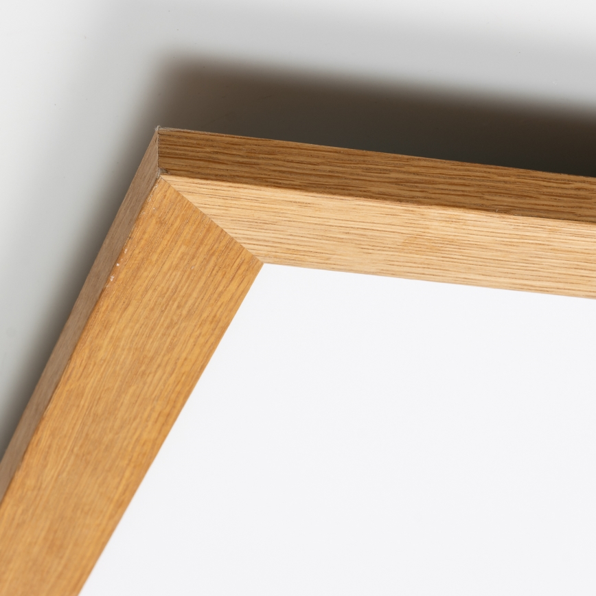 Eglo - LED RGBW Dimbaar bevestigd lichtpaneel SALOBRENA-C WOOD LED/34W/230V 2700-6500K 64x64 cm bruin + afstandsbediening