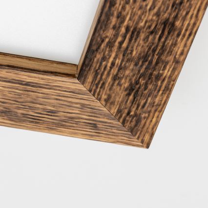 Eglo - LED RGBW dimbaar opbouwpaneel SALOBRENA-C WOOD LED/16W/230V 2700-6500K 34x34 cm bruin + afstandsbediening