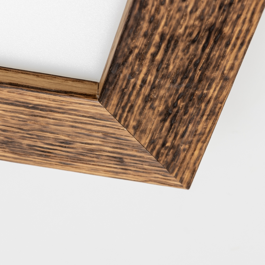 Eglo - LED RGBW dimbaar opbouwpaneel SALOBRENA-C WOOD LED/16W/230V 2700-6500K 34x34 cm bruin + afstandsbediening