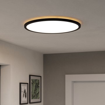 Eglo - LED RGBW Dimbare badkamer plafondlamp LED/16,8W/230V 2700-6500K diameter 50 cm IP44 zwart ZigBee