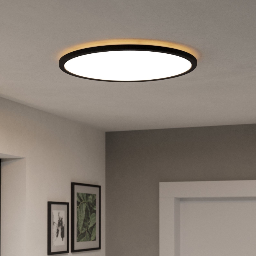 Eglo - LED RGBW Dimbare badkamer plafondlamp LED/16,8W/230V 2700-6500K diameter 50 cm IP44 zwart ZigBee