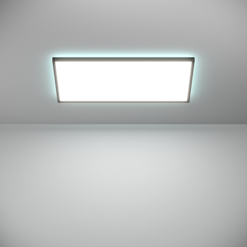 Eglo - LED RGBW Dimbare badkamer plafondlamp LED/17,2W/230V 2700-6500K 30x57cm IP44 zwart ZigBee