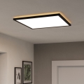Eglo - LED RGBW Dimbare badkamer plafondlamp LED/17W/230V 2700-6500K 50x50cm IP44 zwart ZigBee
