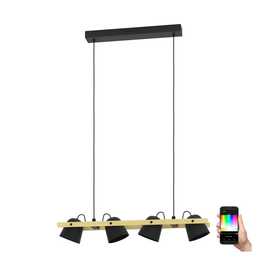 Eglo - LED RGBW Dimbare hanglamp aan een koord 4xLED/3,7W/230V 2700-6500K