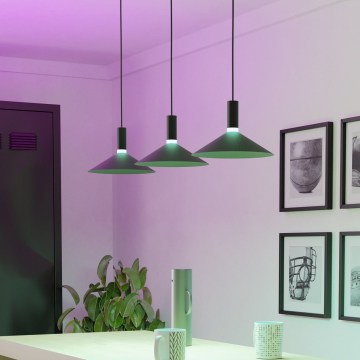 Eglo - LED RGBW dimbare hanglamp aan kabel 3xLED/7,5W/230V 2700-6500K zwart