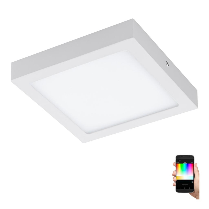 Eglo - LED RGBW dimbare plafondlamp FUEVA-C LED/15,6W/230V Bluetooth 22,5x22,5 cm