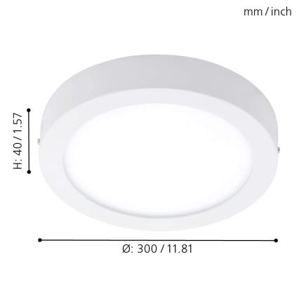 Eglo - LED RGBW Dimbare plafondlamp FUEVA-C LED/21W/230V Ø 30 cm