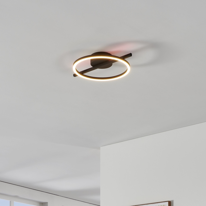 Eglo - LED RGBW Dimbare plafondlamp LED/17W/230V 2700-6500K zwart + afstandsbediening