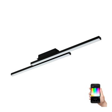 Eglo - LED RGBW Dimbare plafondlamp LED/32W/230V zwart ZigBee