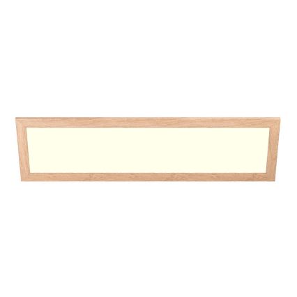 Eglo - Panneau LED RGBW dimmable en applique SALOBRENA-C WOOD LED/34W/230V 2700-6500K 34x124 cm marron + télécommande