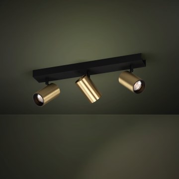 Eglo - LED spot 3xGU10/4,5W/230V 3000K zwart/goud