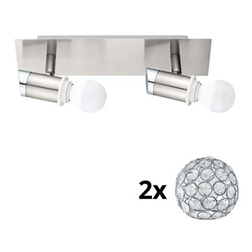 Eglo - LED spot MY CHOICE 2xE14/4W/230V mat chroom