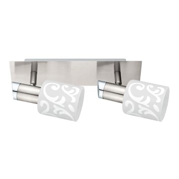 Eglo - LED spot MY CHOICE 2xE14/4W/230V mat chroom/wit