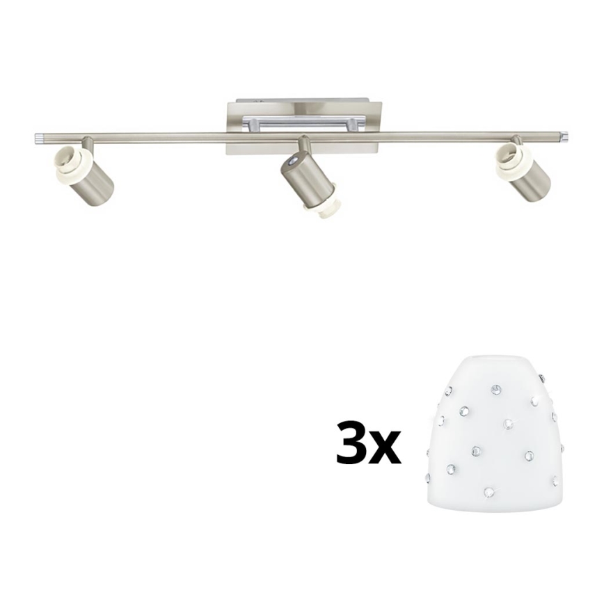 Eglo - LED spot MY CHOICE 3xE14/40W/230V mat chroom/wit