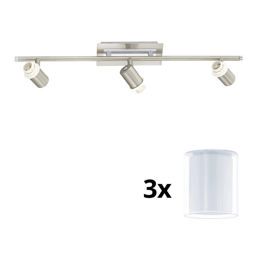 Eglo - LED spot MY CHOICE 3xE14/40W/230V mat chroom/wit