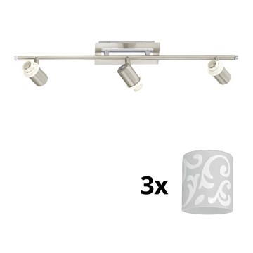 Eglo - LED spot MY CHOICE 3xE14/40W/230V mat chroom/wit