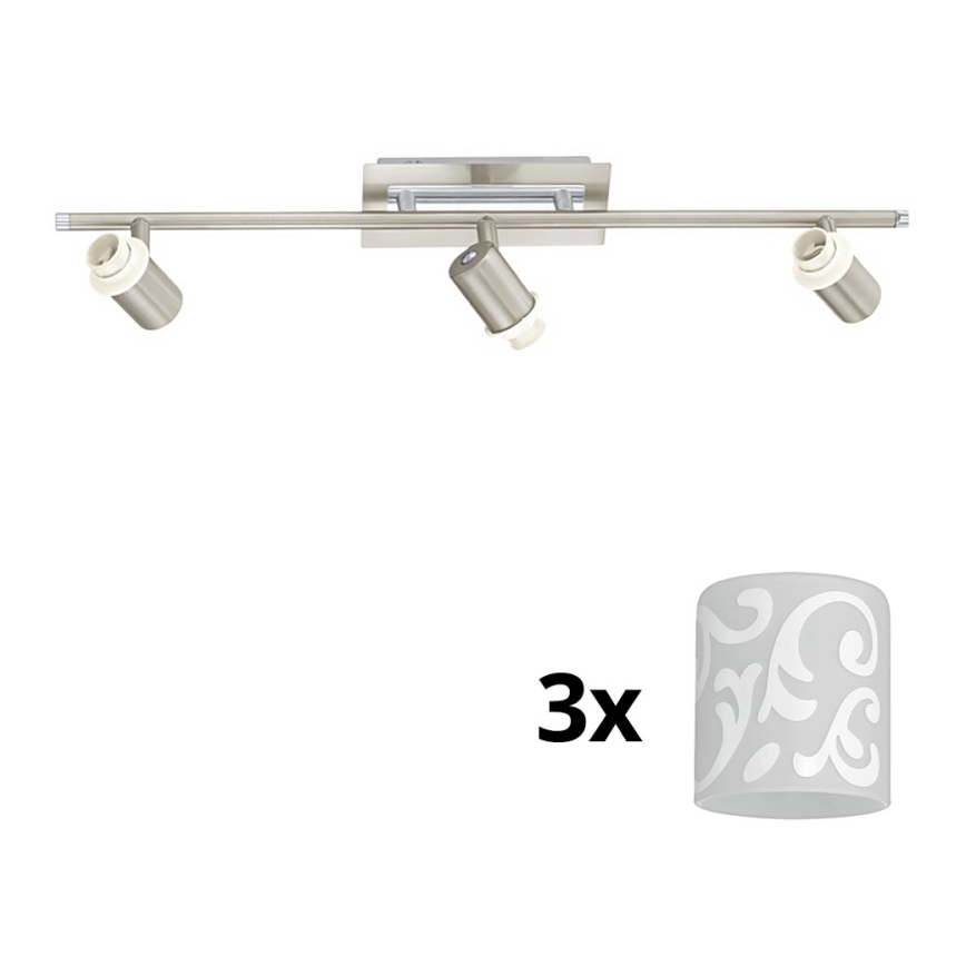 Eglo - LED spot MY CHOICE 3xE14/40W/230V mat chroom/wit